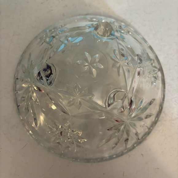 Anchor‎ Hocking clear cut crystal Star of David footed  bowl - Picture 7 of 10